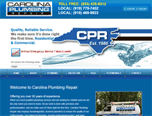 Tablet Screenshot of carolinaplumbingrepair.com